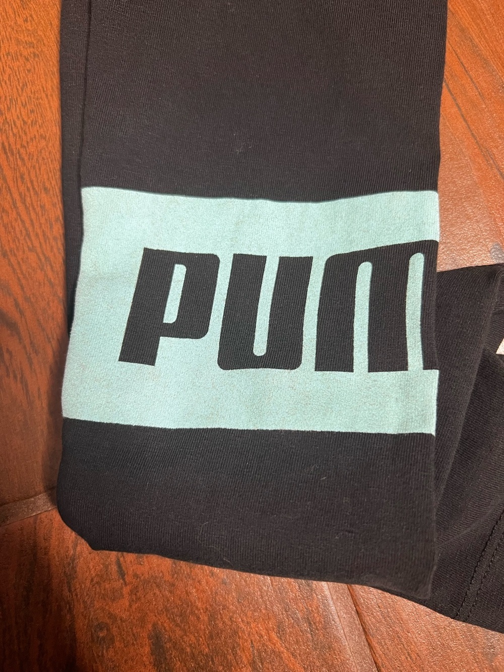 Puma Balck and Blue Patch Leggings Women’s Slim Size XS - Picture 3 of 5